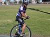Riding around the track before record attempt