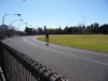 Riding around the track before record attempt